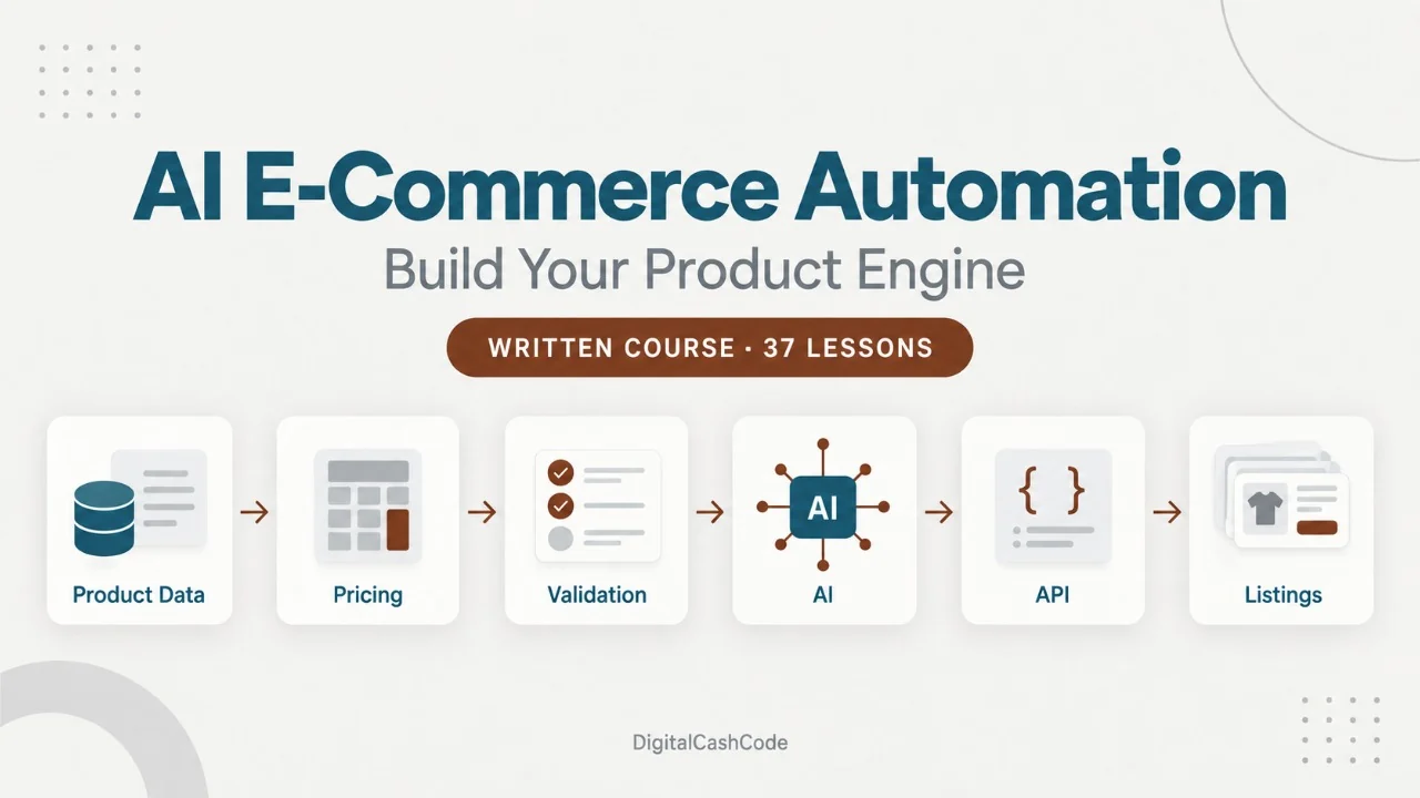 Course cover: Product Data, Pricing, Validation, AI, API and Listings in one pipeline